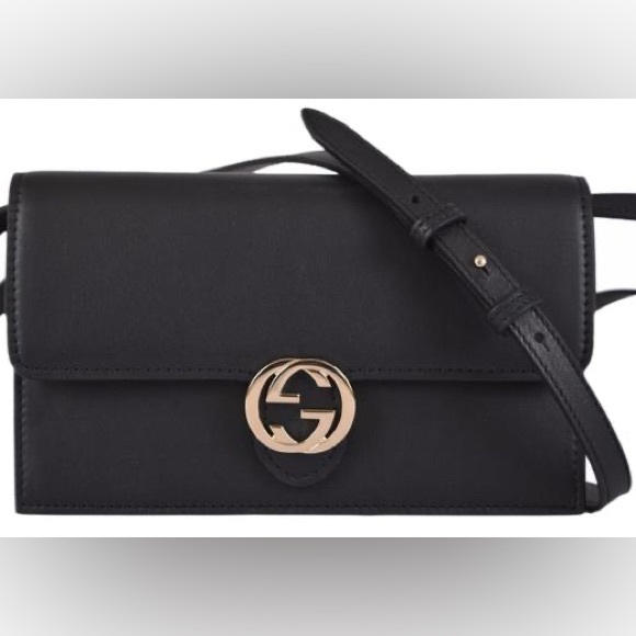 GUCCI BLACK CROSS BODY BAG - Picture 1 of 4
